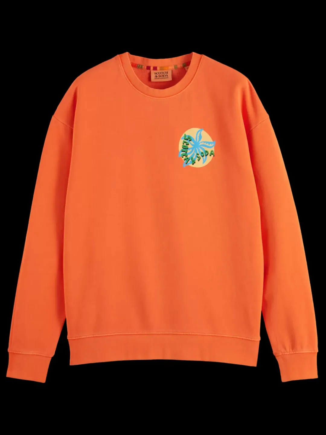 Sale Scotch & Soda Garment-dyed artwork sweatshirt