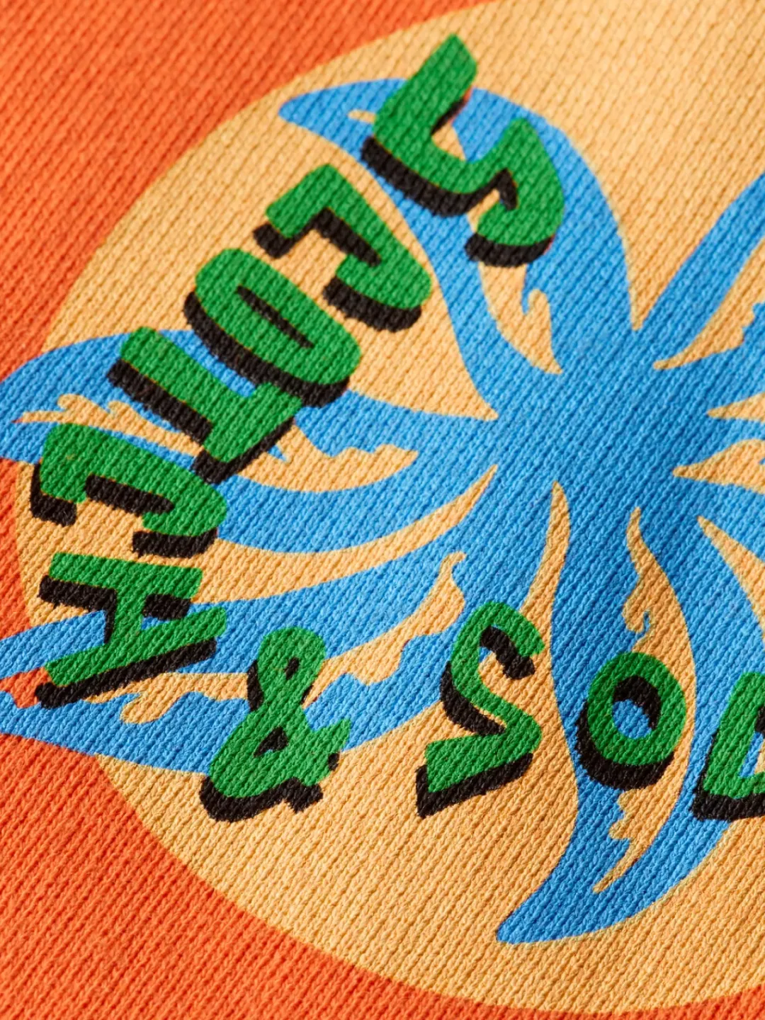 Sale Scotch & Soda Garment-dyed artwork sweatshirt