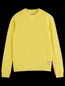 Hot Scotch & Soda Garment-dyed structured sweatshirt Lemon