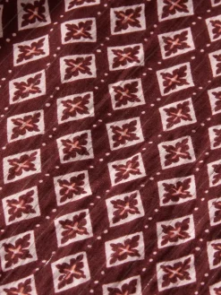 Outlet Scotch & Soda Gia block print pull on pant GeoFlowerBordeaux