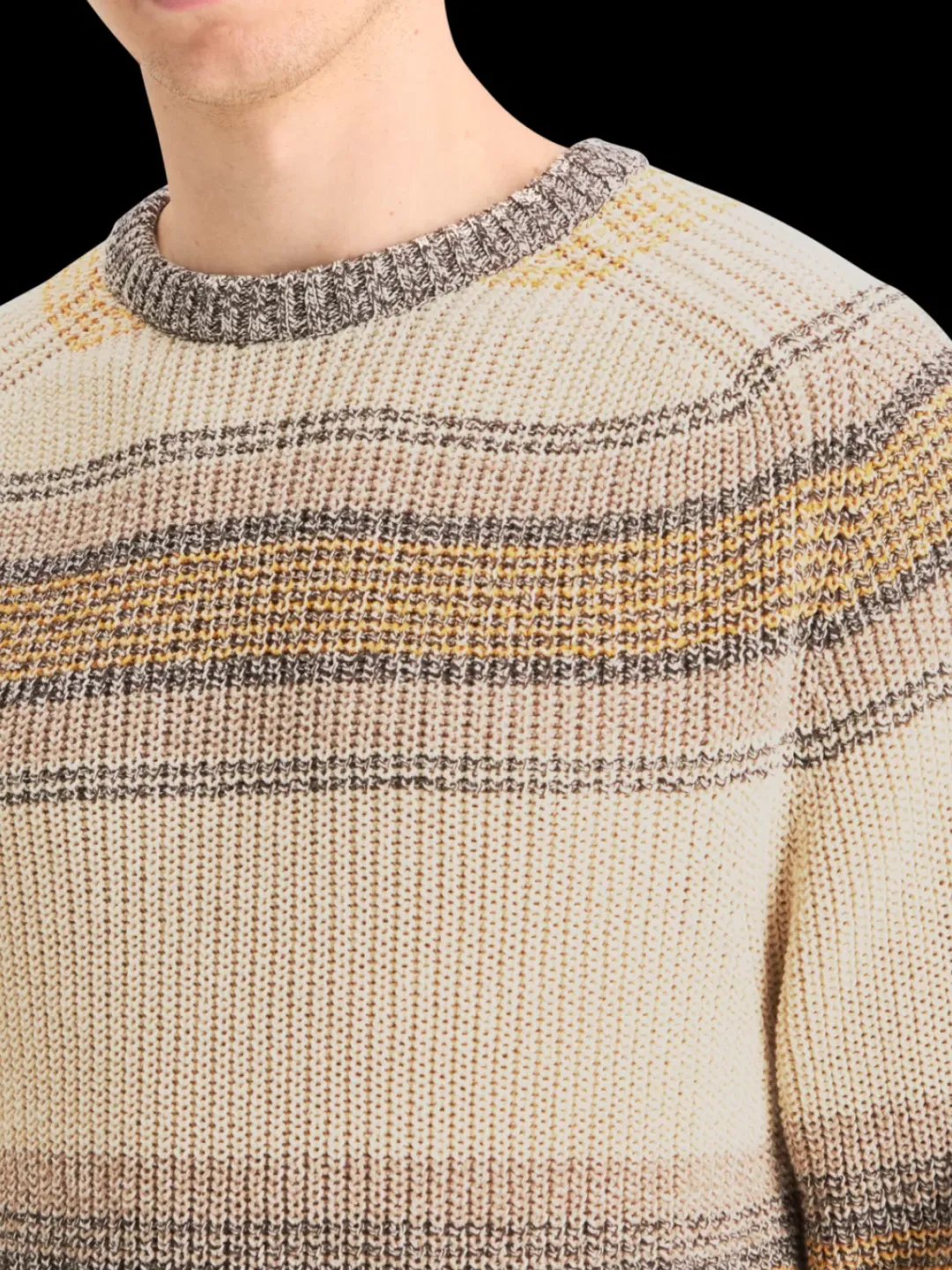 Discount Scotch & Soda GRADIENT COTTON STRIPES SWEATER BrownStripe