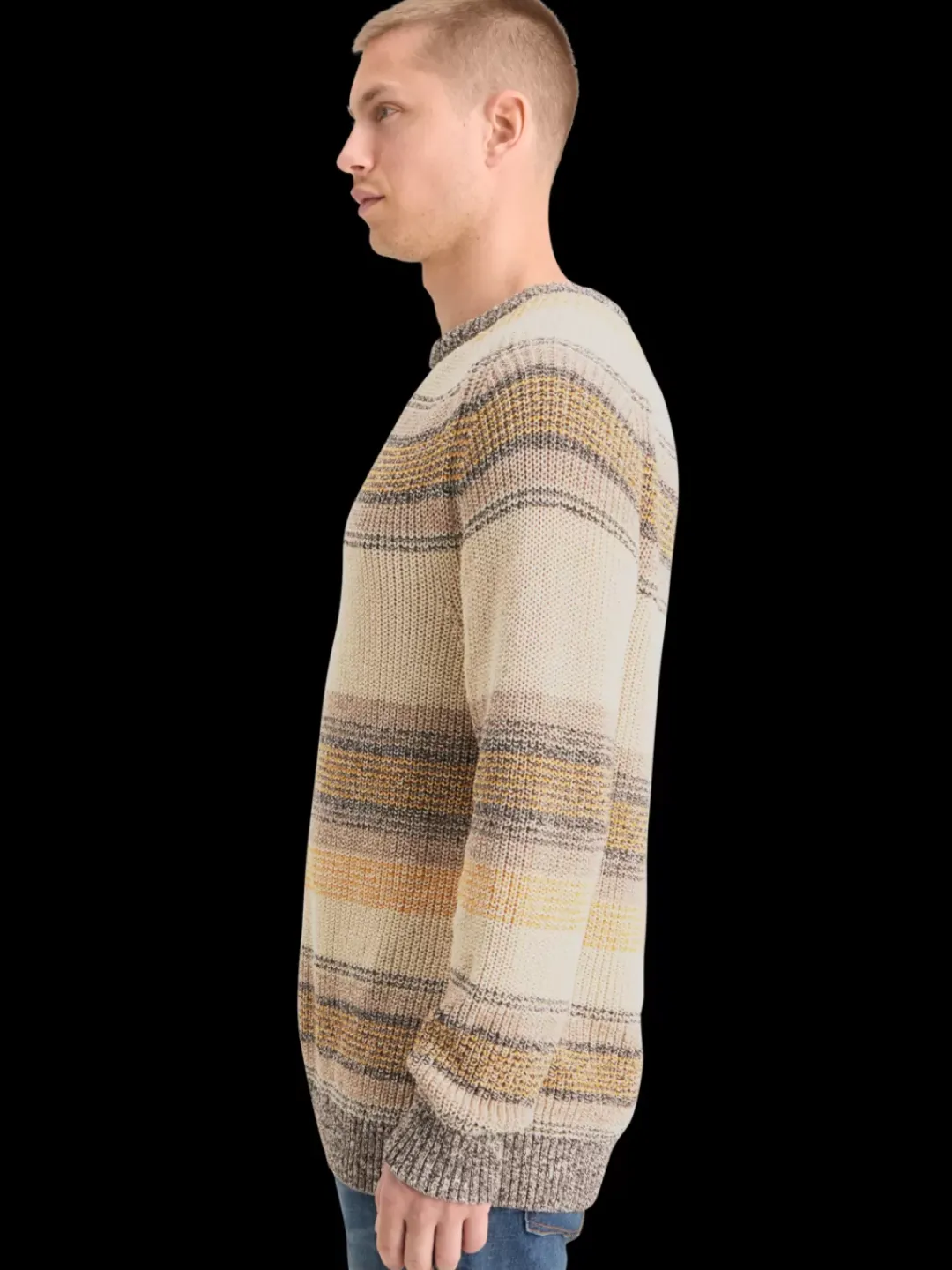 Discount Scotch & Soda GRADIENT COTTON STRIPES SWEATER BrownStripe