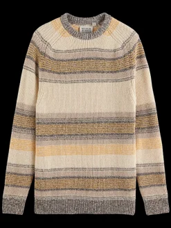 Discount Scotch & Soda GRADIENT COTTON STRIPES SWEATER BrownStripe
