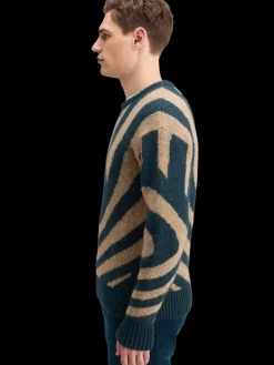 Clearance Scotch & Soda HAIRY BIG WAVES DROPPED SHOULDER SWEATER NightLogoWave