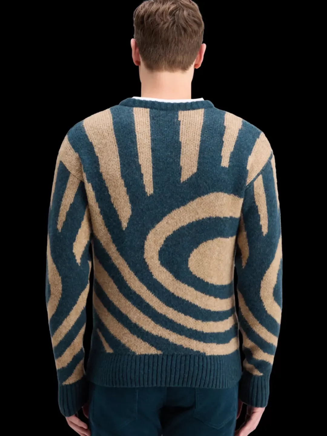 Clearance Scotch & Soda HAIRY BIG WAVES DROPPED SHOULDER SWEATER NightLogoWave