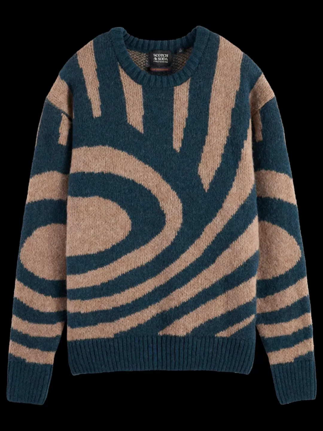 Clearance Scotch & Soda HAIRY BIG WAVES DROPPED SHOULDER SWEATER NightLogoWave