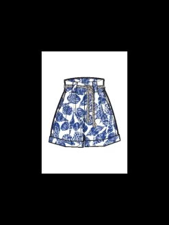 Fashion Scotch & Soda HIGH-RISE LINEN SHORT