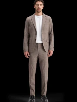 Sale Scotch & Soda IRVING - CLASSIC YARN-DYED CHINO BrownEcruCheck