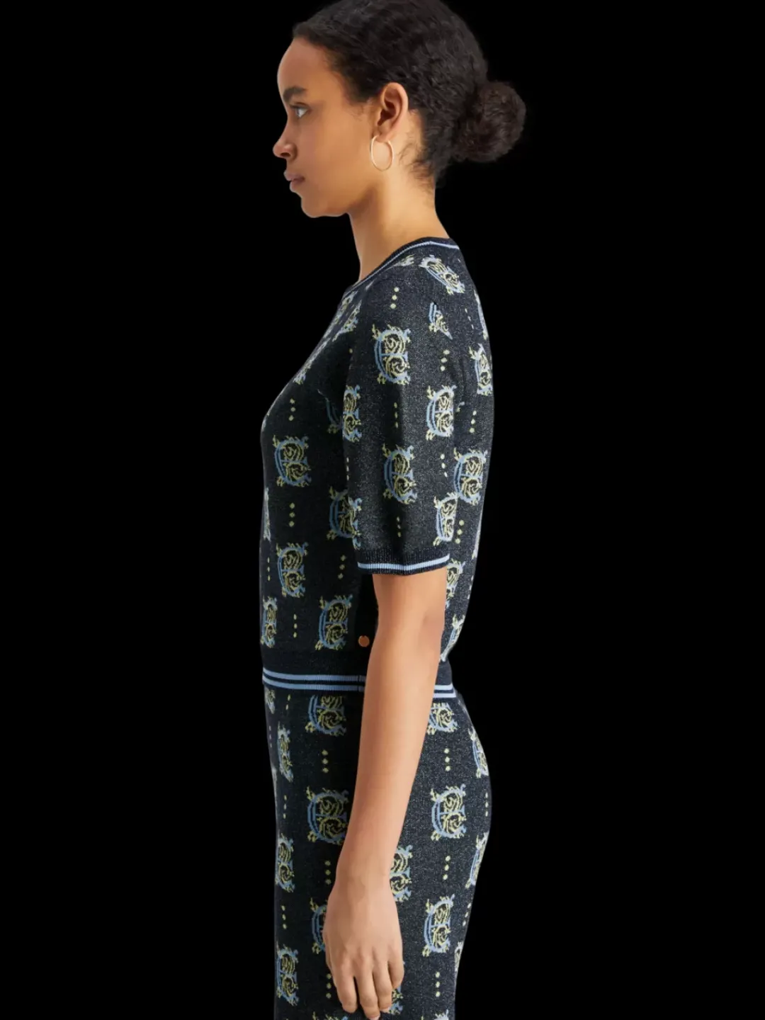 Discount Scotch & Soda Jacquard cropped pullover Night