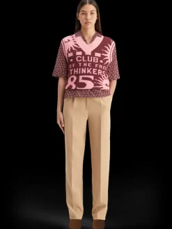 Fashion Scotch & Soda Jacquard knitted spencer Bordeaux