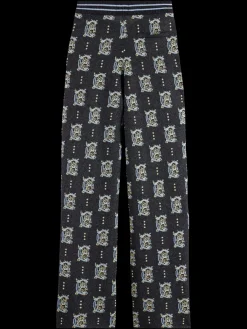Sale Scotch & Soda Jacquard knitted trousers Night
