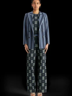 Sale Scotch & Soda Jacquard knitted trousers Night