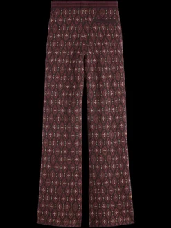 Clearance Scotch & Soda JACQUARD KNITTED TROUSERS DarkBordeaux