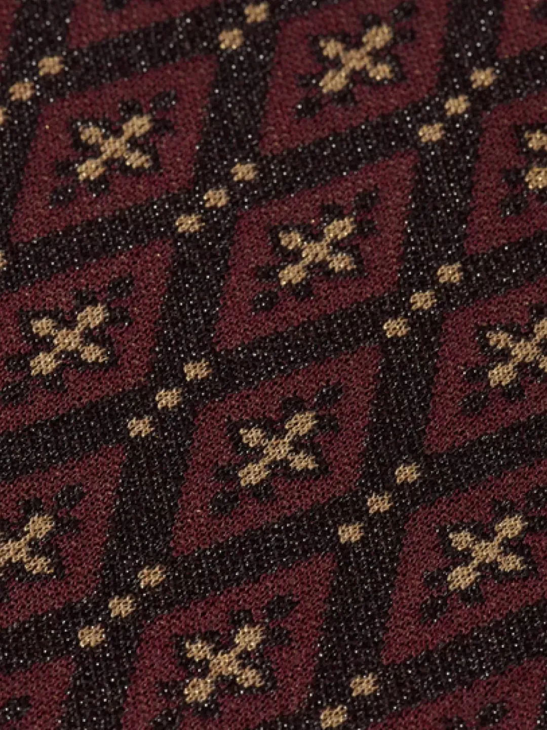 Clearance Scotch & Soda JACQUARD KNITTED TROUSERS DarkBordeaux