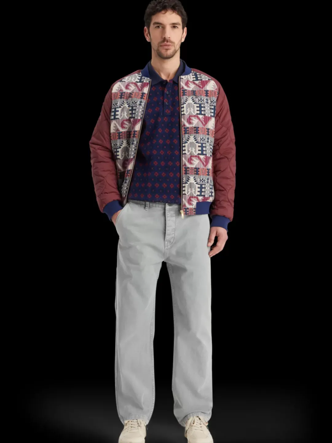 Hot Scotch & Soda Jacquard polo InkBlueJacquard