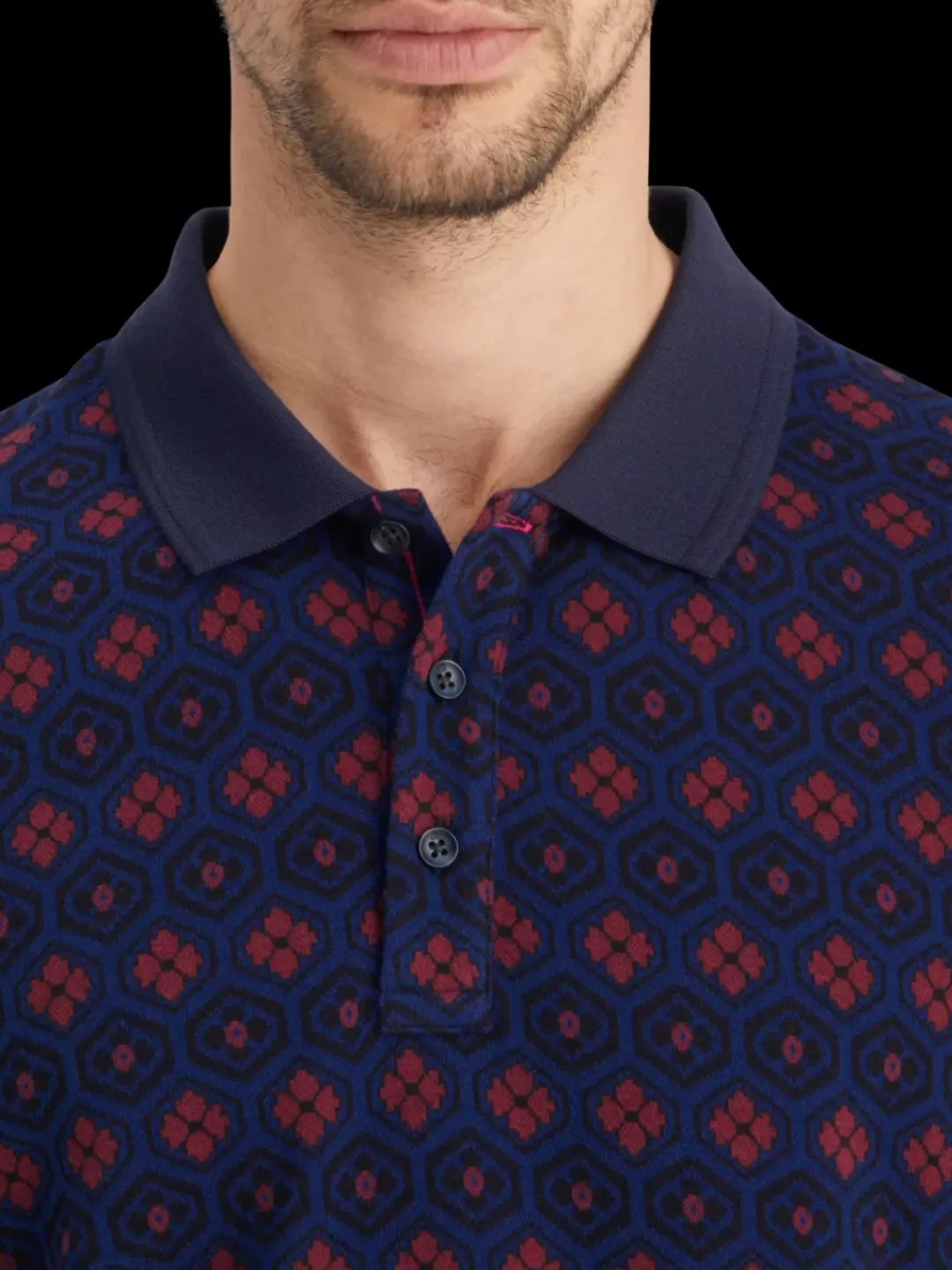 Hot Scotch & Soda Jacquard polo InkBlueJacquard