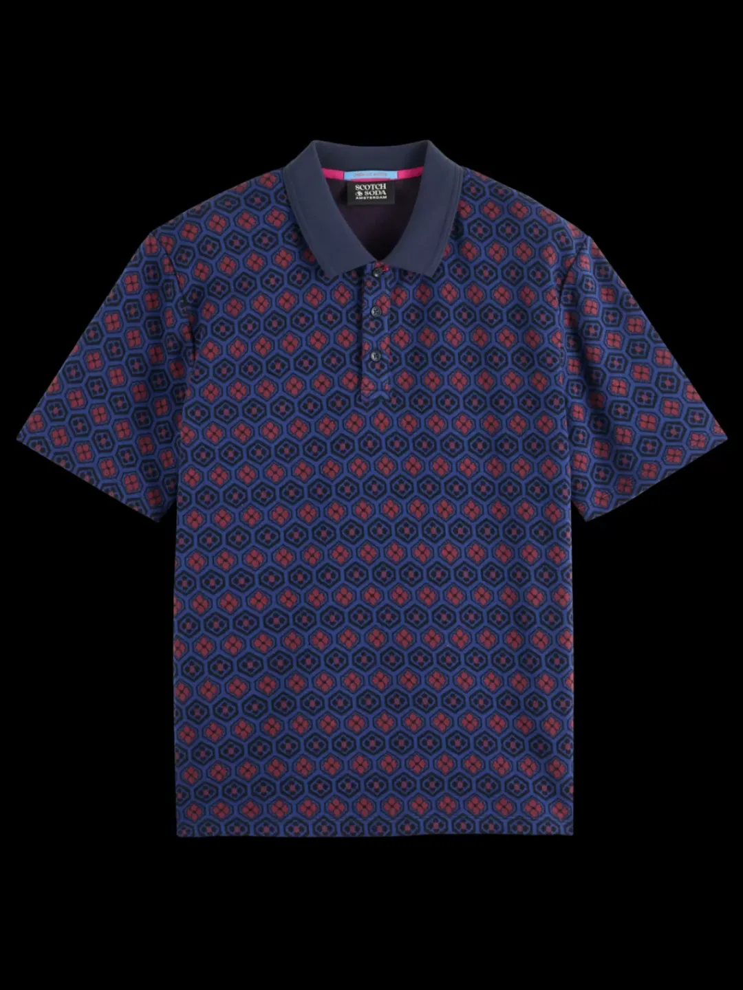 Hot Scotch & Soda Jacquard polo InkBlueJacquard