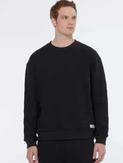 Fashion Scotch & Soda Jacquard regular fit sweatshirt Black