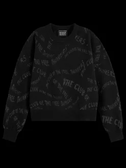 Clearance Scotch & Soda JACQUARD RELAXED PULLOVER EveningBlack