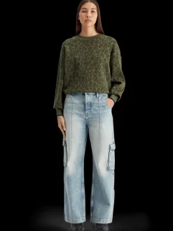 Fashion Scotch & Soda Jacquard relaxed pullover Military