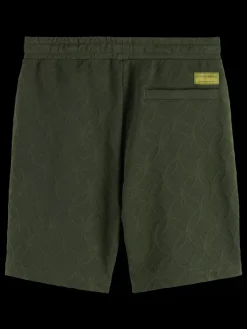 Best Scotch & Soda Jacquard terry sweatshorts HeritageGreen