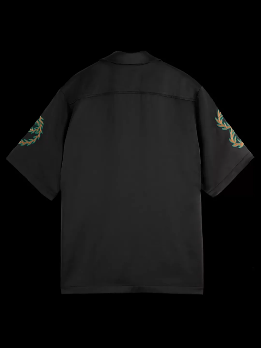 New Scotch & Soda JOE JONAS X SCOTCH SODA EMBROIDERY SATEEN S/S SHIRT Black