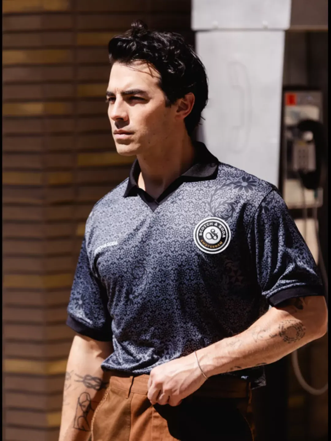 New Scotch & Soda JOE JONAS X SCOTCH SODA STRAIGHT FIT TWILL CHINO Bison