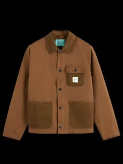 New Scotch & Soda JOE JONAS X SCOTCH SODA TWILL WORKER JACKET Bison