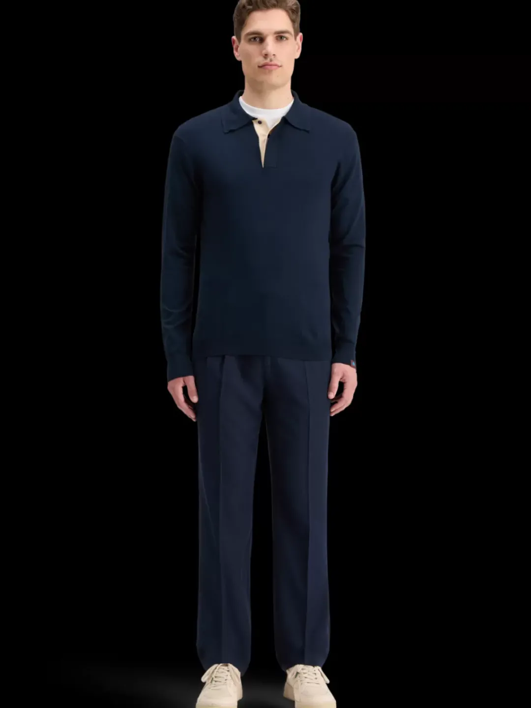 Discount Scotch & Soda KNITTED POLO LONG SLEEVE