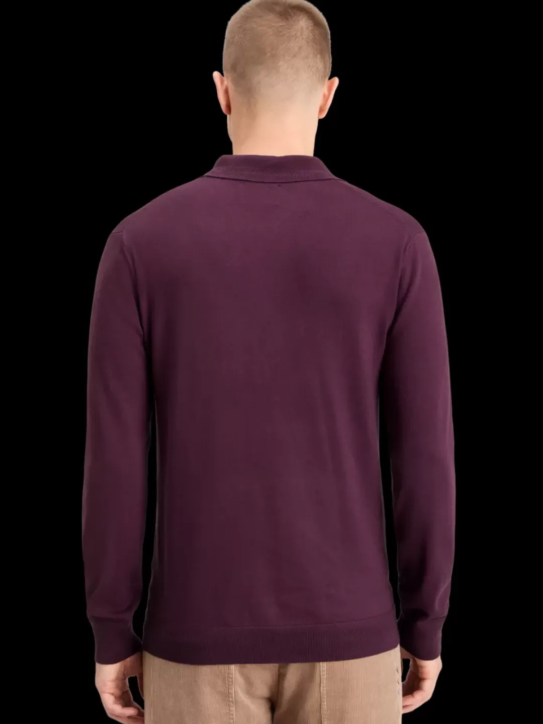 Discount Scotch & Soda KNITTED POLO LONG SLEEVE