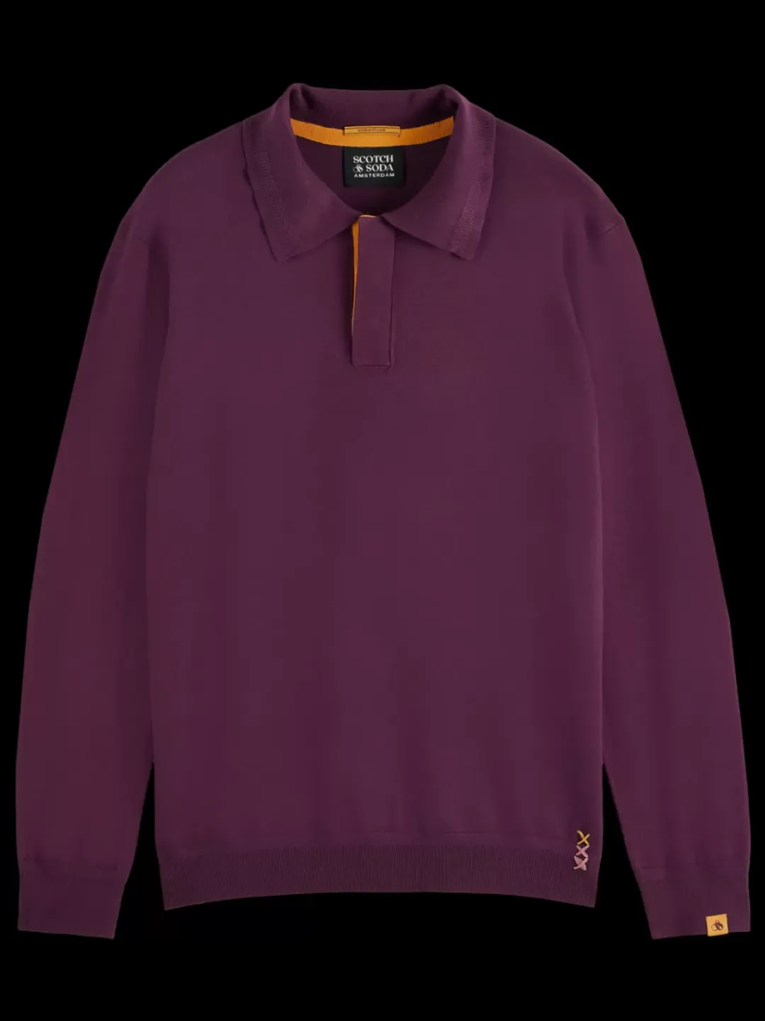 Discount Scotch & Soda KNITTED POLO LONG SLEEVE