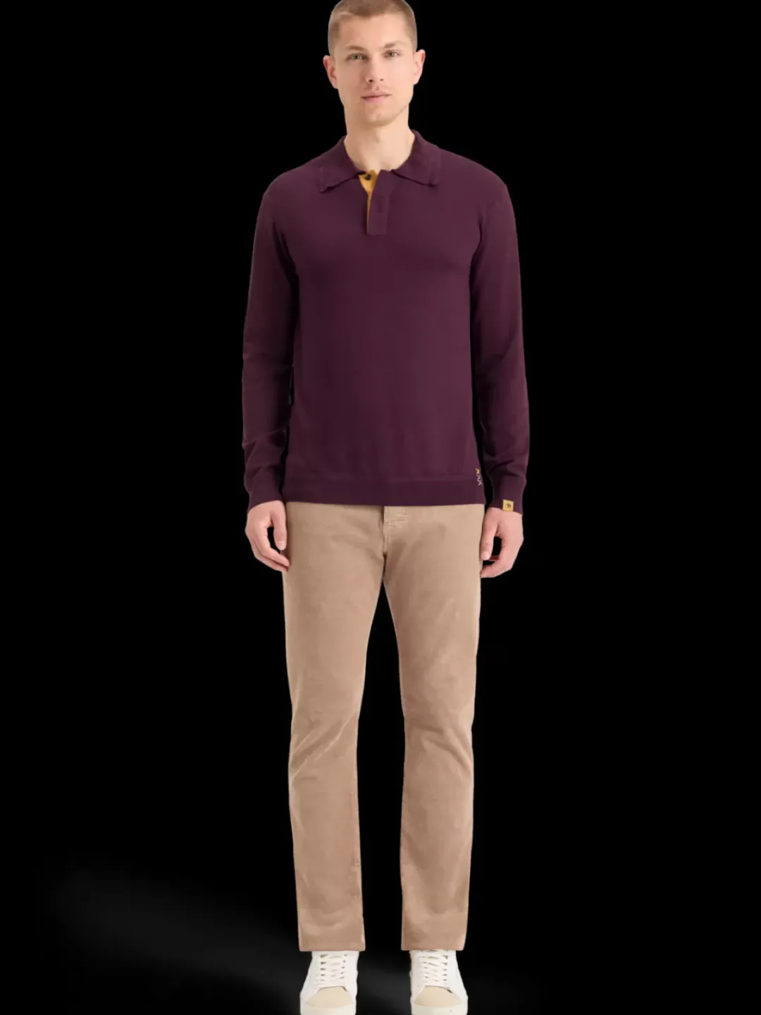 Discount Scotch & Soda KNITTED POLO LONG SLEEVE