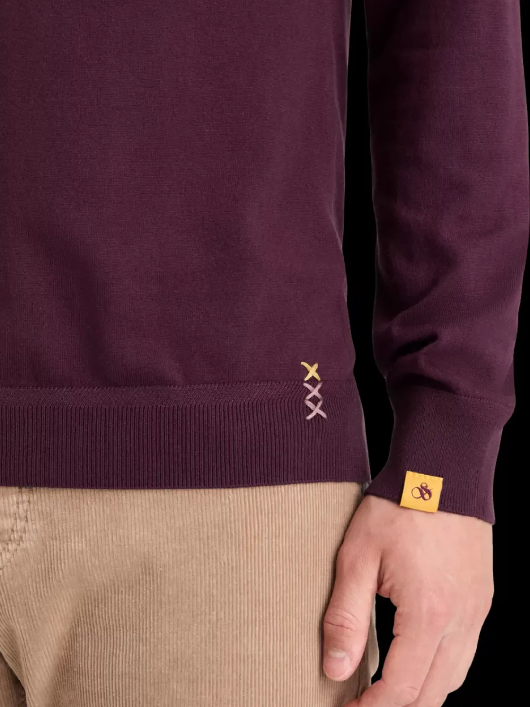 Discount Scotch & Soda KNITTED POLO LONG SLEEVE