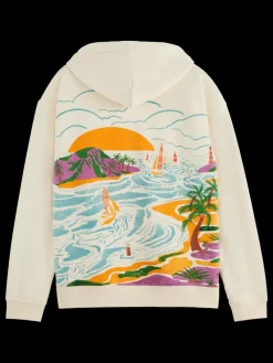 Outlet Scotch & Soda Landscape artwork hoodie Shell