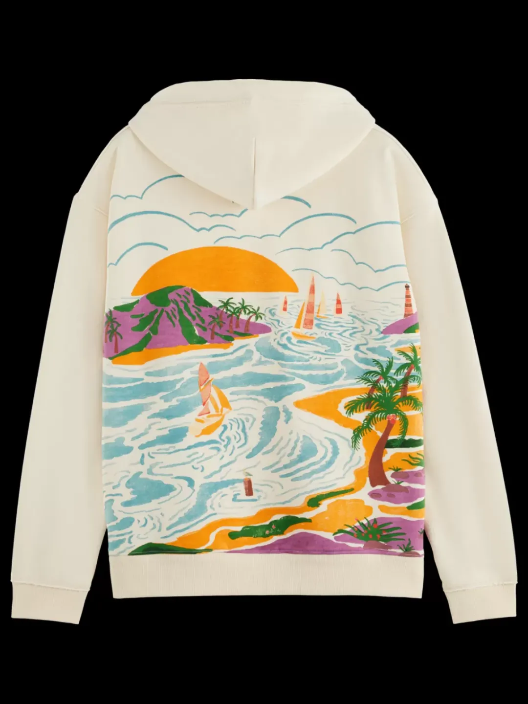 Outlet Scotch & Soda Landscape artwork hoodie Shell