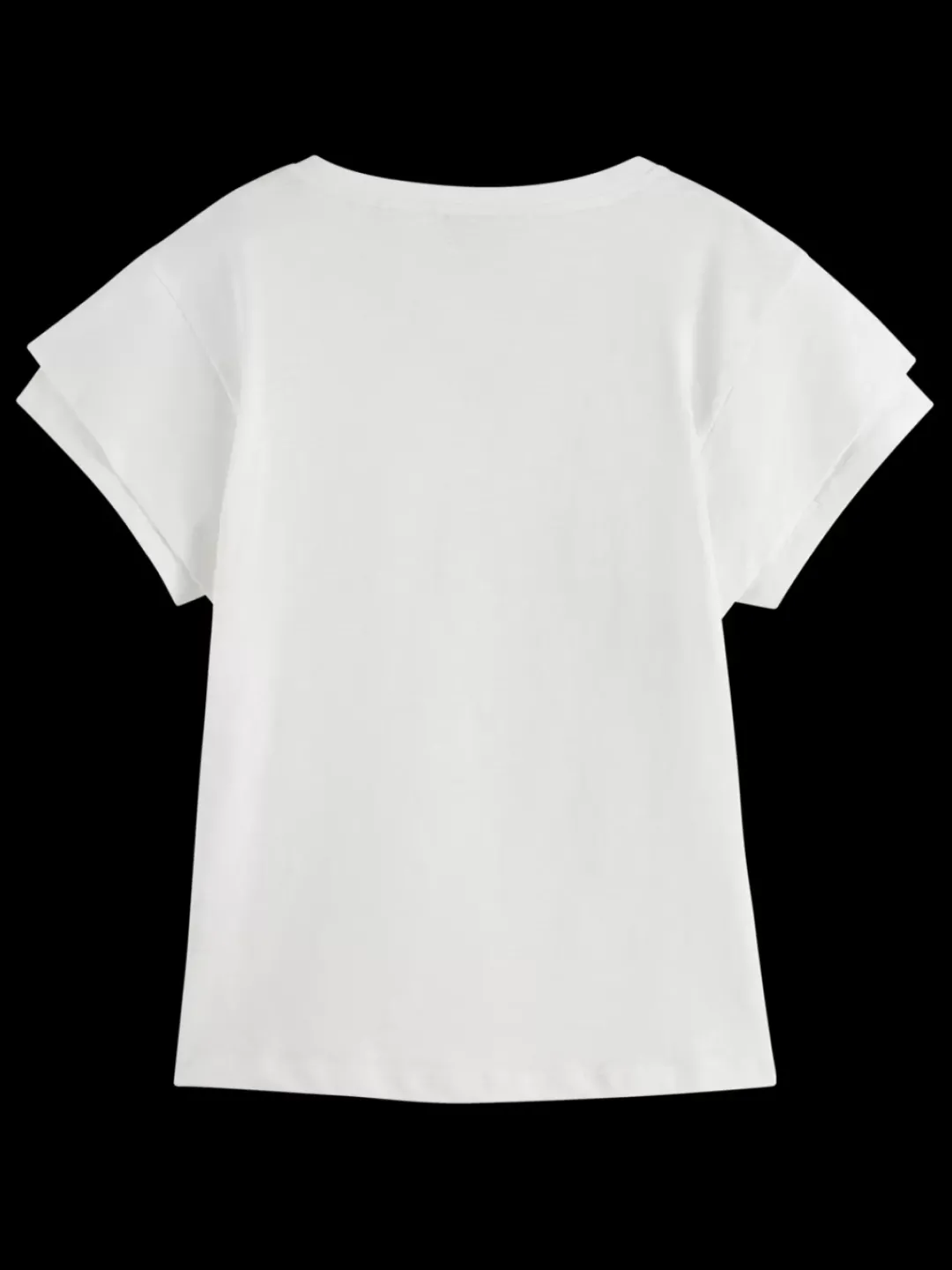 Discount Scotch & Soda LAYERED SLEEVE BOAT NECK T-SHIRT White