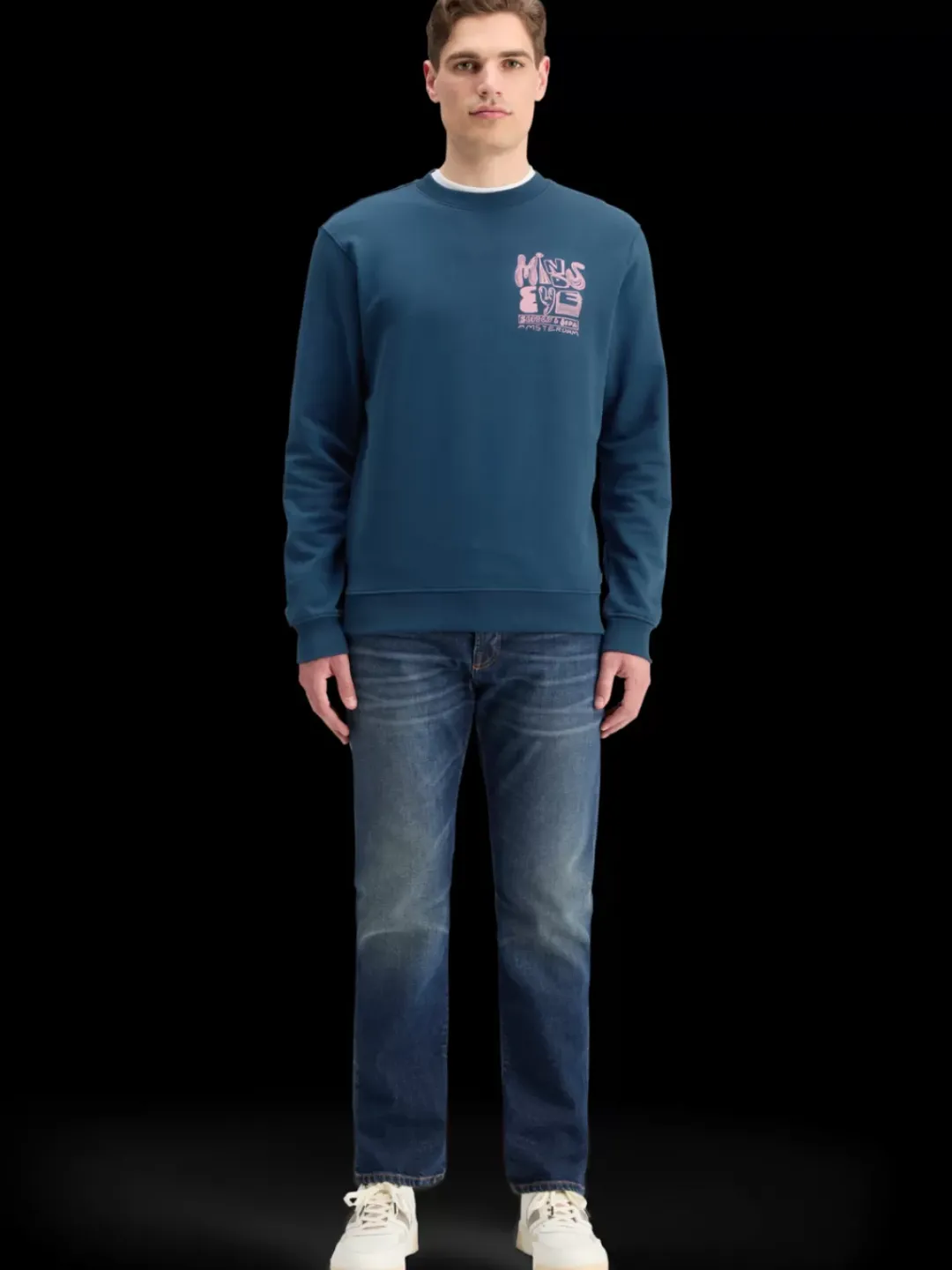 Outlet Scotch & Soda LEFT CHEST ARTWORK SWEATSHIRT
