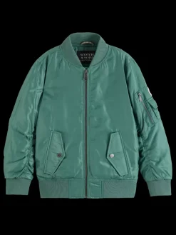 Best Scotch & Soda LIGHT WEIGHT PADDED OVERSIZED BOMBER JACKET WisdomGreen