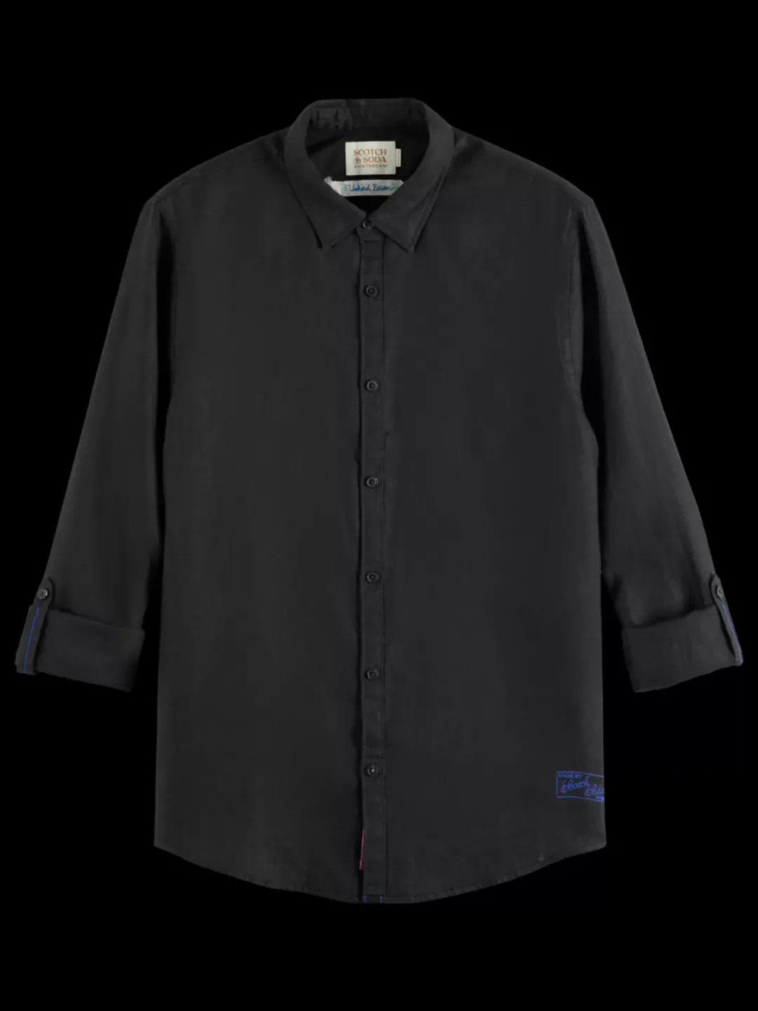Hot Scotch & Soda Linen shirt with roll-up