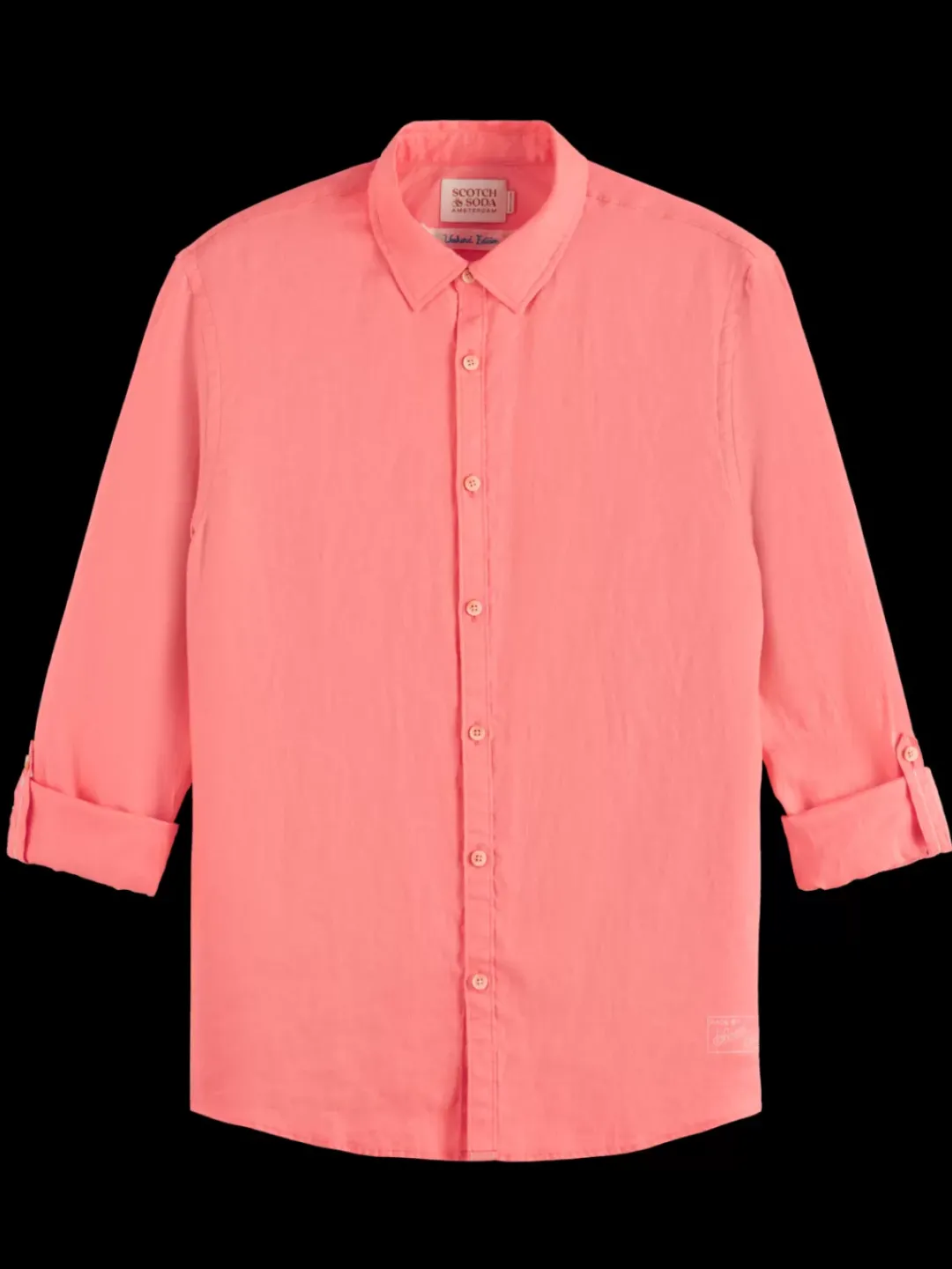 Hot Scotch & Soda Linen shirt with roll-up