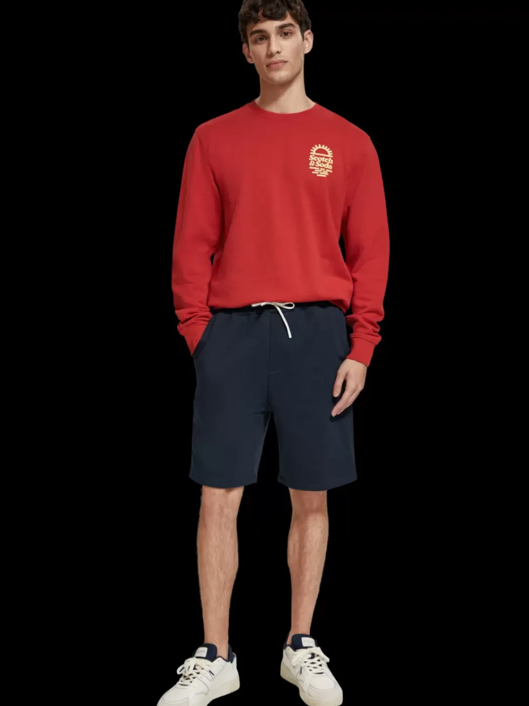 Sale Scotch & Soda logo badge sweat short