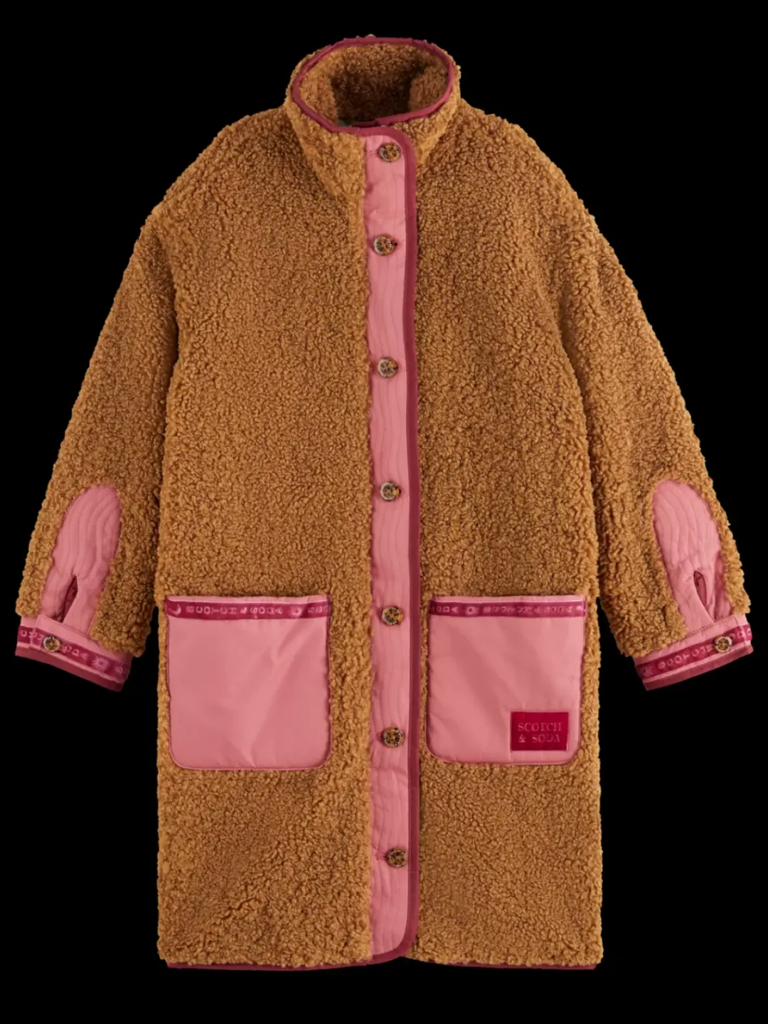 Hot Scotch & Soda LONG TEDDY JACKET TravelTan