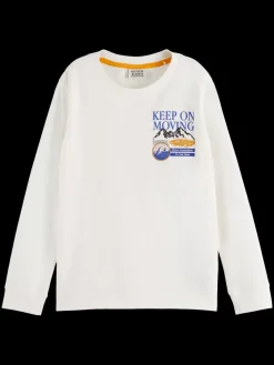 Hot Scotch & Soda LONG-SLEEVED ARTWORK T-SHIRT Swan
