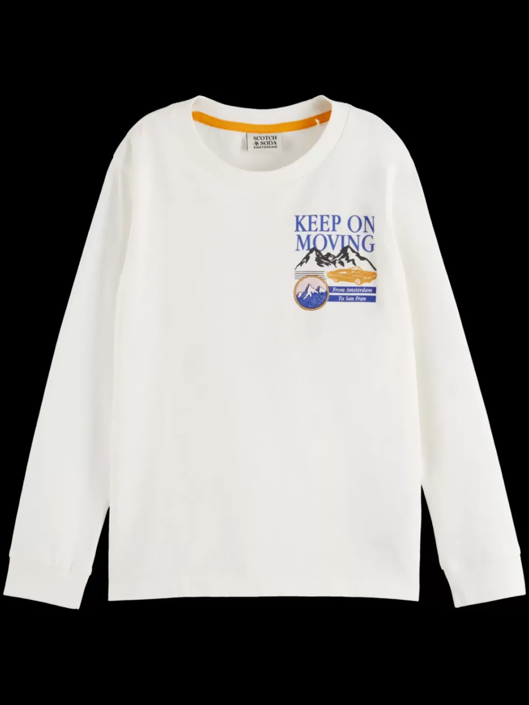 Hot Scotch & Soda LONG-SLEEVED ARTWORK T-SHIRT Swan