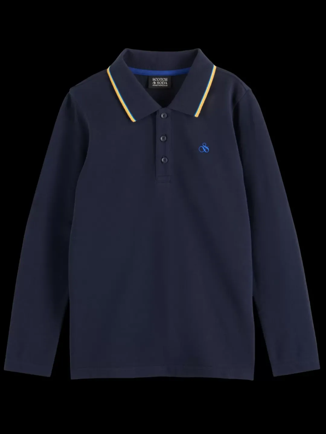 Fashion Scotch & Soda LONG-SLEEVED POLO WITH TIPPING