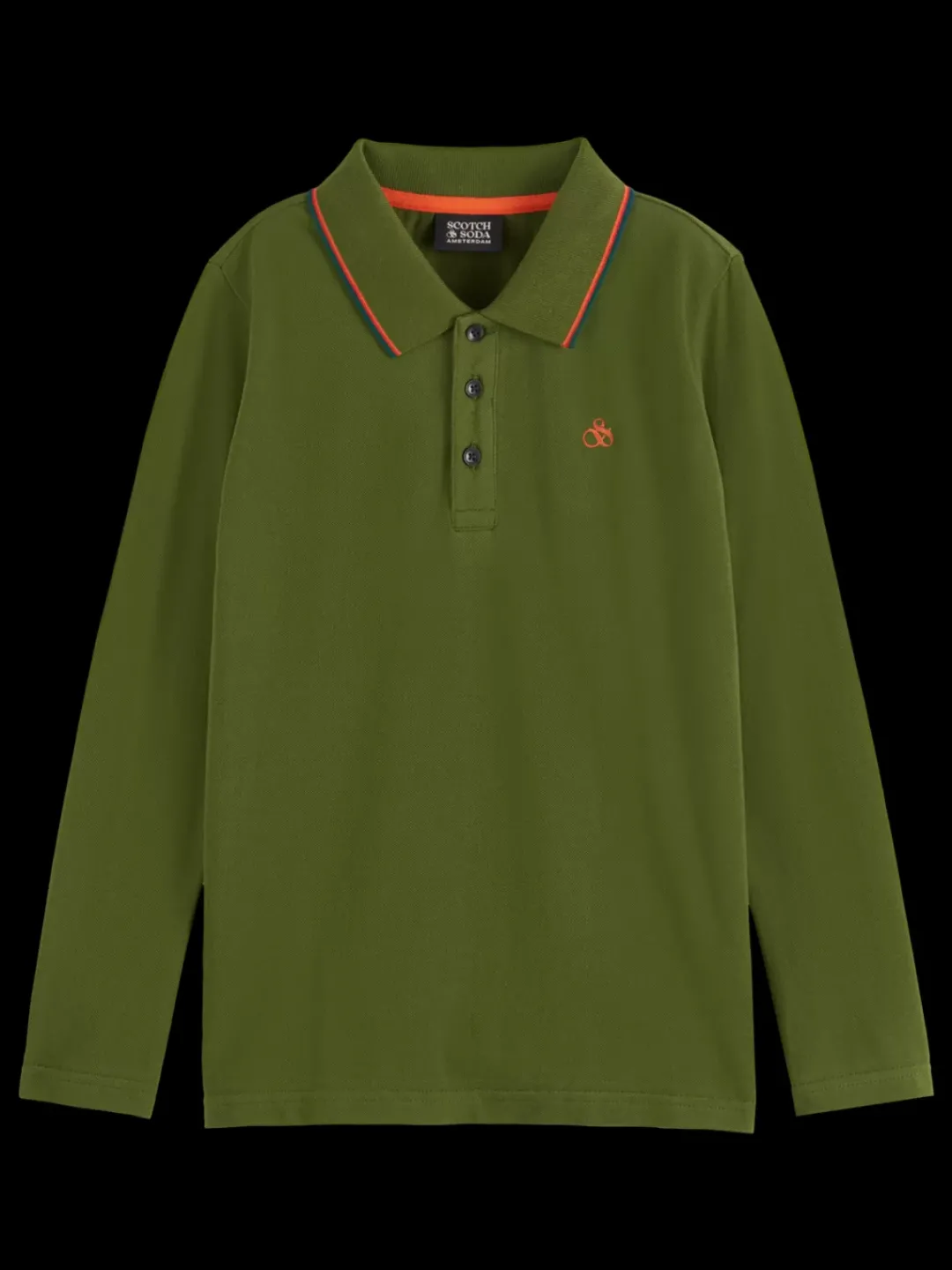 Fashion Scotch & Soda LONG-SLEEVED POLO WITH TIPPING