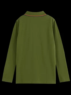 Fashion Scotch & Soda LONG-SLEEVED POLO WITH TIPPING