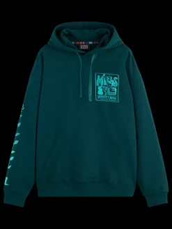 Hot Scotch & Soda LOOSE FIT ARTWORK HOODIE CypressGreen