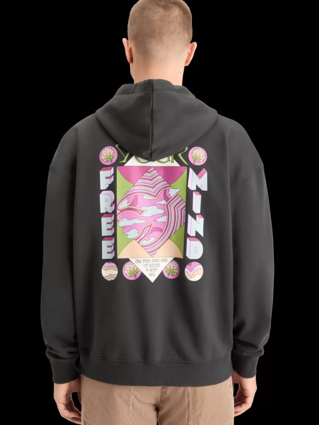 New Scotch & Soda LOOSE FIT BACK ARTWORK HOODIE Vinyl