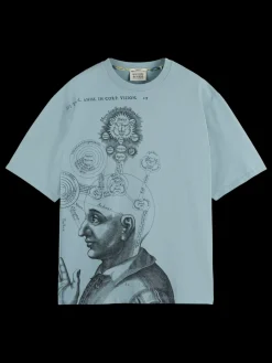 Online Scotch & Soda LOOSE FIT EMBASSY OF THE FREE MIND ARTWORK T-SHIRT
